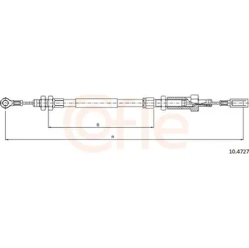 Lanko parkovací brzdy Lanovod parkovací brzdy COFLE 10.4727