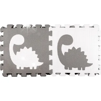 Vzdělávací podložka 145x145 cm šedá puzzle skládací kontrastní velká