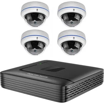 Kompletní kamerový systém PROFI Digitální Venkovní IP kamerový set DOME QHD (2K) 4.0Mpx H.265 se záznamem 1TB Aktivní PoE 802.3af AUDIO (Kompletní kamerový set 4 bezpečnostních venkovních H.265 DOME IP kamer s vysokým rozlišením QHD (2K) 4.0Mpx a aktivním PoE napájením, včetně 1TB