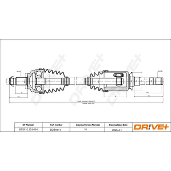 Hřídel nápravy Hnací hřídel DRIVE+ DP2110.10.0114