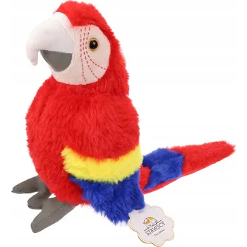 plyšák PLYŠOVÝ PAPOUŠEK ARA ČERVENÁ PLYŠOVÁ HRAČKA pták plyšák PLYŠOVÝ MAZLÍČEK PŘÍTULNÍČEK 23 cm