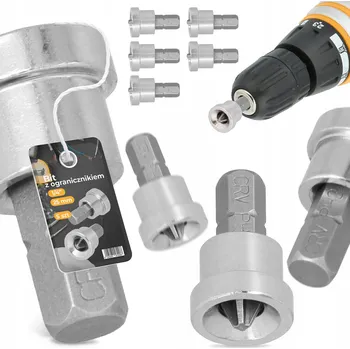 Bit 5x BITY RÁZOVÉ ŠROUBOVÁKY PH2 25 mm MAGNETICKÝ hrot Krátký DORAZ