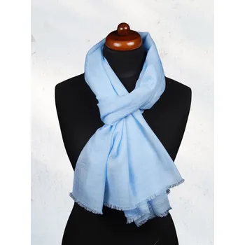 Šála Prstýnková pašmína exclusive světle modrá