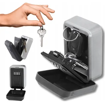 Trezor SKŘÍŇKA SCHRÁNKA SE ŠIFROU BEZPEČNOSTNÍ SEJF NA KLÍČE S OKEM 185x85x42.5 MM KOVOVÁ