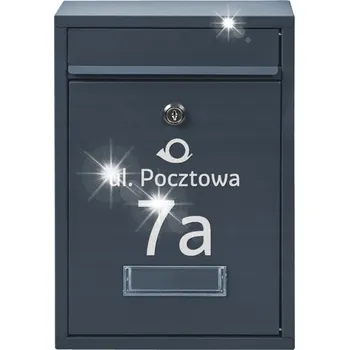 Poštovní schránka POŠTOVNÍ SCHRÁNKA RIB ANTRACIT + S NÁPISEM