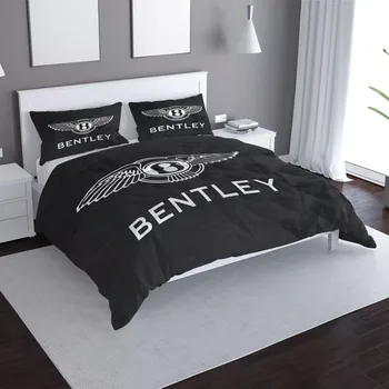 Povlečení Sablio Povlečení Logo Bentley Černý - 140x200 / 90x70