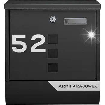 Poštovní schránka POŠTOVNÍ SCHRÁNKA ČERNÁ + VZOR NÁPIS