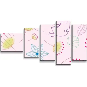 Obraz Sablio Obraz - 5-dílný Barevné obrázky - 100x60 cm