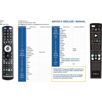 Dálkový ovladač General HDBOX 9200, 9300, 9150 - dálkový ovladač