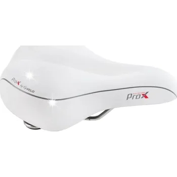 Sedlo na kolo Sedlo VELO VL-6103E Gel D2 Zone Full Cut Bílé