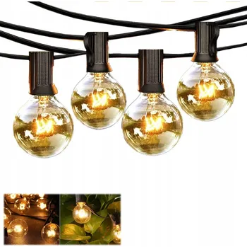 Venkovní osvětlení ZAHRADNÍ SVĚTELNÝ ŘETĚZ 3M 10 ŽÁROVEK VENKOVNÍ ZAHRADNÍ SVĚTLA