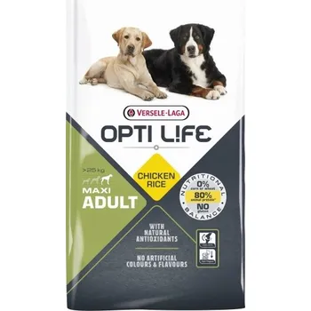 Krmivo pro psa Opti Life Maxi suché krmivo pro psy s kuřecím masem a rýží 12,5 kg pro velká plemena