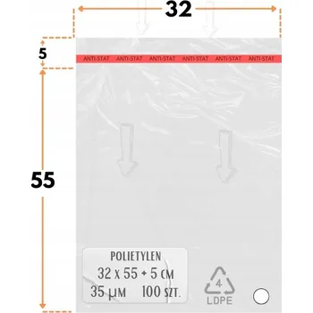 Obraz Mikroténové sáčky 32x55+5 cm polyetylenové s lepicí páskou