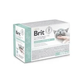Krmivo pro kočku Brit mokré krmivo pro kočky Veterinary Diets Urinary and Stress Relief 12x85g