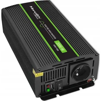 Měnič napětí Qoltec Měnič Napětí napětí Monolith 1000W 2000W 12V na 230V Čistá Sinusoida