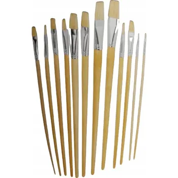 Umělecký štětec Sada štětců plochý rovný Maan 0 cm