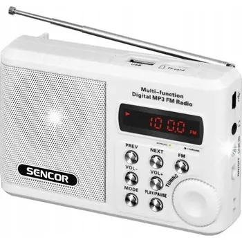 Radiopřijímač SENCOR SRD 215 W Rádio s USB, MP3 a SD