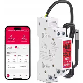 IP kamera Termostat a hygrostat TUYA WiFi, 2kanálový, bezpotenciálový, 2xNO, chytrý ovladač