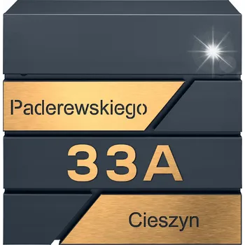 Poštovní schránka MODERNÍ POŠTOVNÍ SCHRÁNKA SE ZLATOU ADRESOU VYŘEZÁVANOU LASEREM
