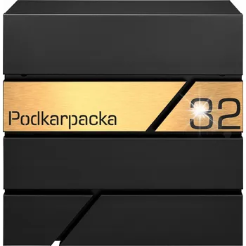 Poštovní schránka ČERNÁ MODERNÍ POŠTOVNÍ SCHRÁNKA ZLATÝ LAMINÁT