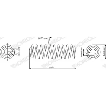 Vinutá pružina podvozku MONROE SP4957