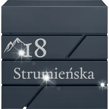 Poštovní schránka ANTRACITOVÁ POŠTOVNÍ SCHRÁNKA MODERNÍ + VZOR NÁPIS