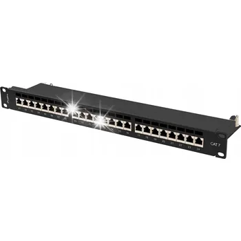 Patch panel Patch panel 24 portů 1U KAT7 EK. PPS7-1024-B Černý