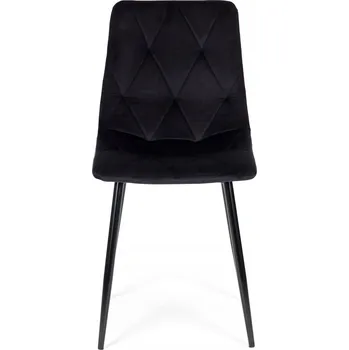 Jídelní židle Židle ModernHome sametová černá 4 ks