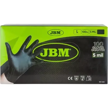 Špunt do uší JBM Jednorázové ochranné rukavice velikost L 100 Ks, černé