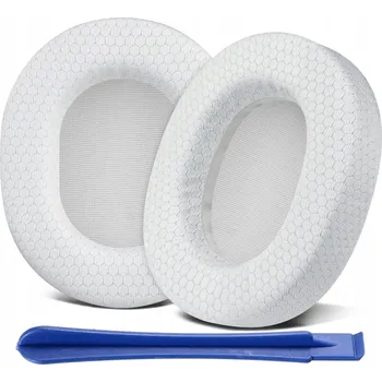 Příslušenství pro sluchátka NÁUŠNÍKY HOUBIČKY NÁHRADNÍ POLŠTÁŘKY pro STEELSERIES ARCTIS 1 3 5 7 9 x PRO - BÍLÉ