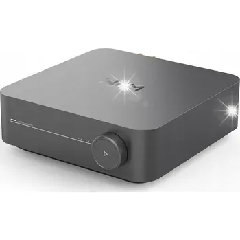 Hi-Fi Zesilovač Stereofonní zesilovač a streamer WiiM AMP PRO s Bluetooth, Wi-Fi a HDMI ARC - Šedý