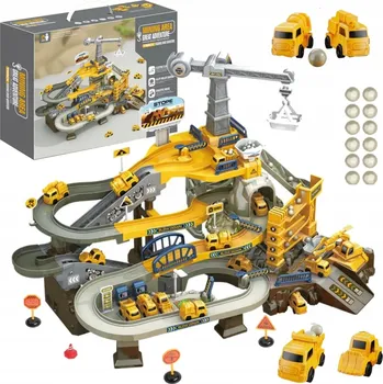 autodráha MEGA AUTODRÁHA PARKOVIŠTĚ AUTÍČKA STAVEBNÍ DÍLNA JEŘÁB STANICE TUNEL