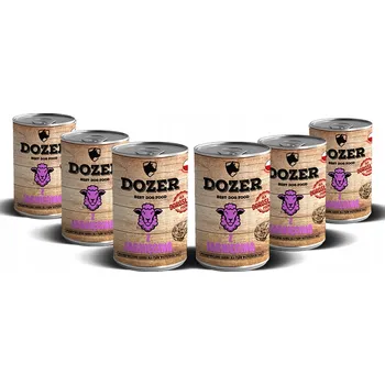 Krmivo pro psa Dozer vlhké krmivo pro psy s jehněčím masem 6x400g