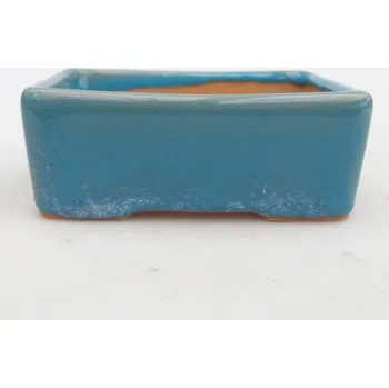 Květináč Keramická bonsai miska 9,5 x 7 x 3,5 cm modrá