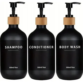 Dávkovač mýdla Ruční dávkovač mýdla, láhev pro dávkovač Tensmed 500 ml, černá