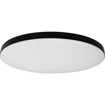 Černý LED Stropní Svítidlo 80W Ø75cm Změna Barvy Dálkový Ovladač Milagro SIENA