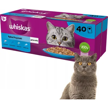 Krmivo pro kočku Whiskas (1+) Rybí příchutě v želé 40x100 g