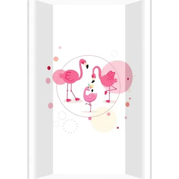 Prostěradlo BÍLÁ ZPEVNĚNÁ PODLOŽKA NA PŘEBALOVÁNÍ PLAMEŇÁCI