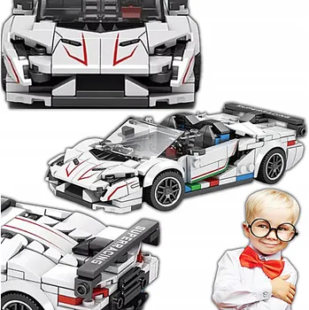 ostatní stavebnice STAVEBNICE KOSTKY MODEL PRO SKLÁDÁNÍ SPORTOVNÍHO AUTA KABRIOLET 348ks