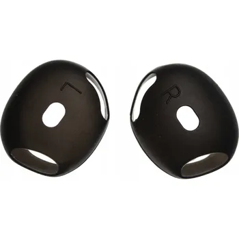 Sluchátka Tenké gumové nástavce bez ouška pro sluchátka Apple Airpods 4, černé, ultratenké