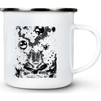 Zen a chaos, černý tisk - Plechový hrnek VELKÝ 400ml (500 ml po okraj) - 400 ml