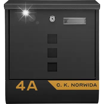 Poštovní schránka POŠTOVNÍ SCHRÁNKA NA DOPISY + ZLATÝ VZOR