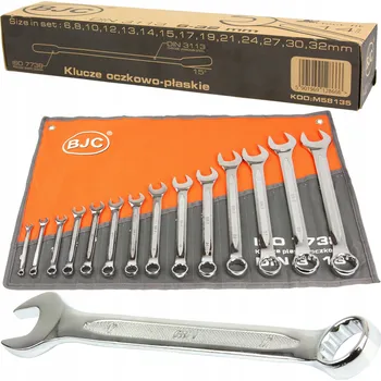 Klíč Sada očkoplochých klíčů, 14 kusů, ocel CrV, 6-32 mm, zesílené provedení, BJC