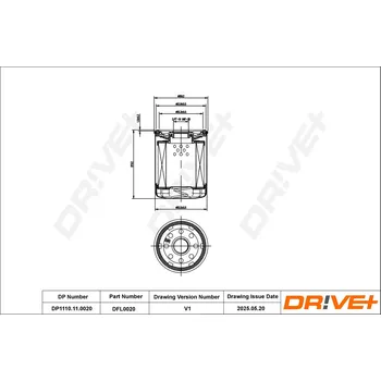 Olejový filtr Olejový filtr DRIVE+ DP1110.11.0020