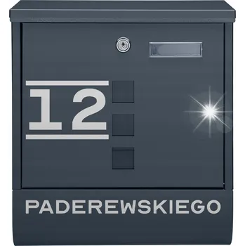 Poštovní schránka POŠTOVNÍ SCHRÁNKA NA DOPISY TUBA ANTRACIT + VZOR NÁPIS