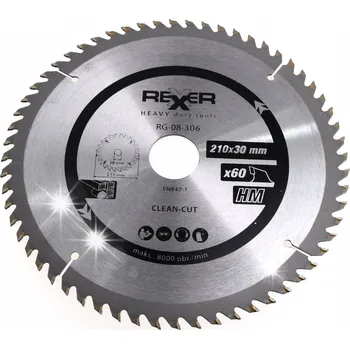 Pilový kotouč Řezný kotouč Rexxer Clean-Cut 210 x 30 mm, 60 zubů