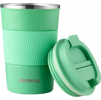 Izolovaný hrnek na kávu 380 ml – nepropustné víko, ideální na cesty a do kanceláře