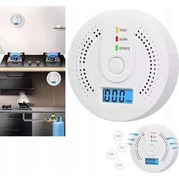 Detektor CO Detektor Oxidu Uhelnatého Certifikovaný bezdrátový hlásič oxidu uhelnatého s LCD displejem a alarmem