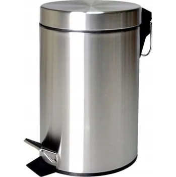 Odpadkový koš Koupelnový koš kovový oct 3l stříbrný