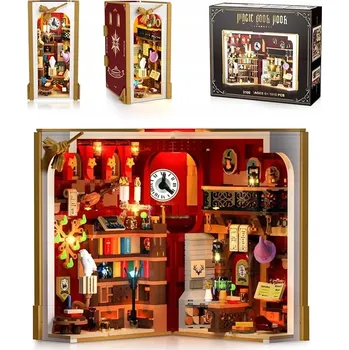 ostatní stavebnice STAVEBNICE KNIHOVNA Kouzelná police na knihy s LED osvětlením 1015 dílků DIY SADA